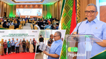 Wamenaker, Afriansyah Noor saat menghadiri dan memberikan sambutan dalam kegiatan Forum Komunikasi Lembaga Sertifikasi Profesi (LSP) P2 BUMN Summit 2026, di Jakarta, Kamis (15/10/2026).